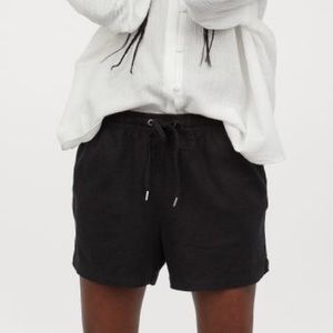H&M Linen drawstring shorts size 10